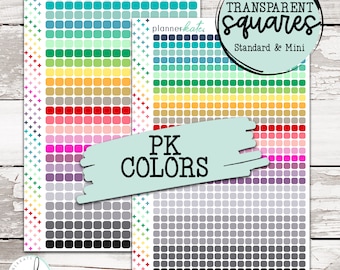 TRAN-3 || PK Colors Transparent Squares - Standard & Mini