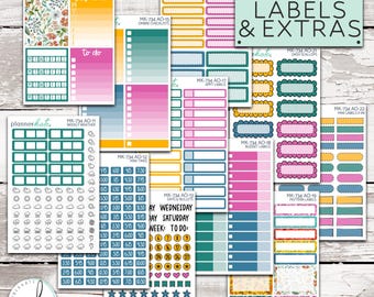 MK-734 ADD ONS #3 || "Rainbow Garden" Kit Add Ons - Labels / Extras