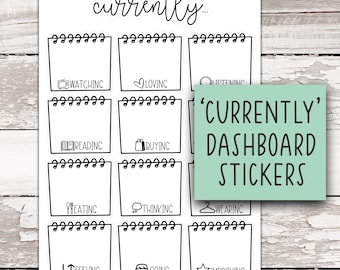 STK-110 || "Currently" Planner Dashboard Stickers