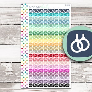 I-1059 || GYMNASTICS Itty Bitty Icon Stickers
