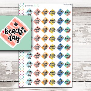 SCRIPT-145 || BEACH DAY Planner Stickers