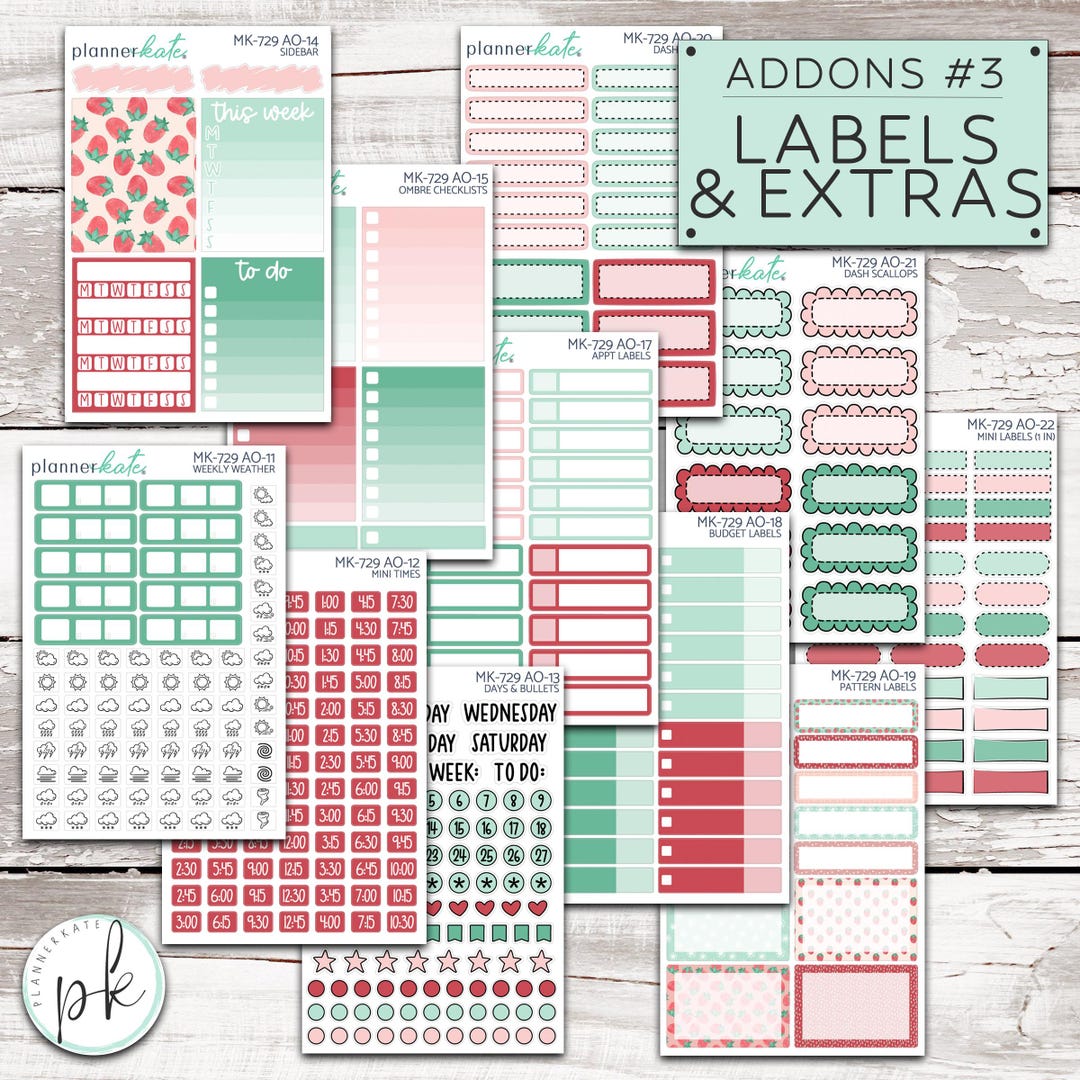Add On Sticker 25% Off! MK-729 ADD ONS #3 ||