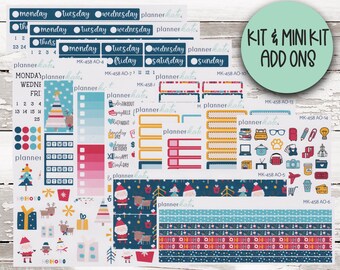 50% Off! MK-458 Add Ons || "Festive & Fun" Kit Planner Stickers - 2022 Full Kits