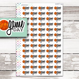 SCRIPT-154 || BASKETBALL Game Day Planner Stickers