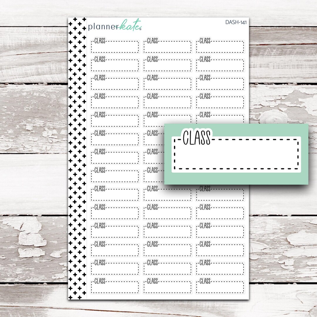 DASH-141 || CLASS Dash Quarter Box Planner Stickers - Etsy
