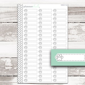 DASH-112 || PAW PRINT / Pet Dash Icon Planner Stickers