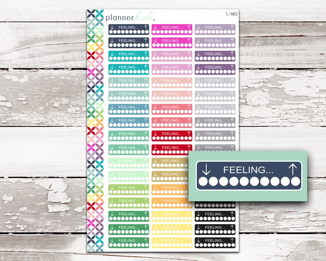 L140 FEELING / PAIN Tracker Planner Stickers Etsy