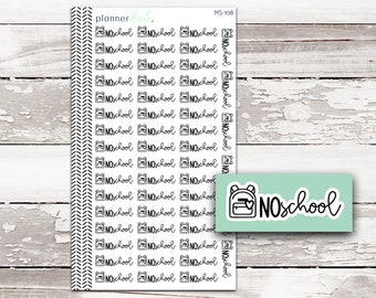 MS-108 || No School Mixed Script Stickers