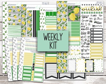 MK-537 WEEKLY || "Lemon Love" - Weekly Kit Planner Stickers