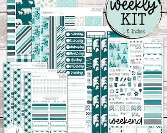 KIT-600 WEEKLY || "Winter Wonderland" - Weekly Kit Planner Stickers