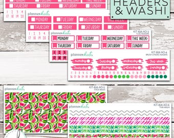 KIT-826 COMPLEMENTOS #1 // Complementos del kit "Paraíso Tropical" - Encabezados / Washi