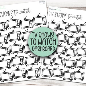 STK-113 || TV SHOWS to Watch Dashboard Sticker