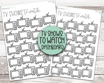 STK-113 || TV SHOWS to Watch Dashboard Sticker