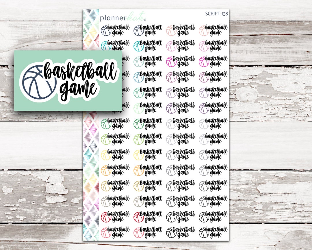 SCRIPT138 BASKETBALL GAME Planner Stickers Etsy