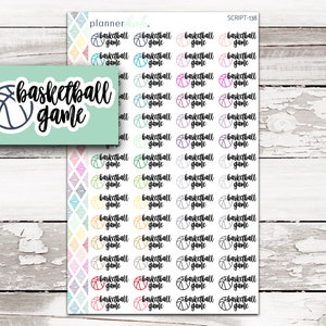 SCRIPT-138 || BASKETBALL GAME Planner Stickers