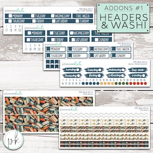 MK-804 ADD ONS #1 || "Chapter Two" Kit Add Ons - Headers / Washi