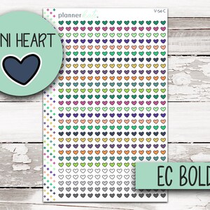 V-54 Mini Heart Doodle Stickers C) EC Bold