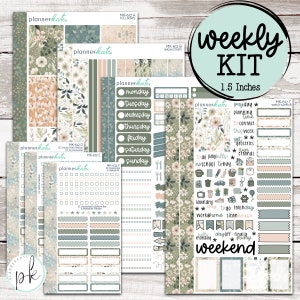 MK-612 WEEKLY || "Vintage Sage" - Weekly Kit Planner Stickers
