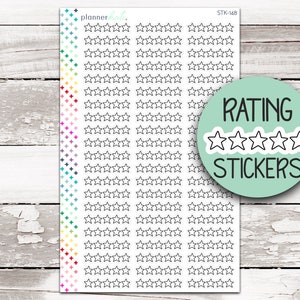 STK-148 || BOOK RATING Stars - Planner Stickers