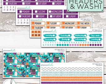 KIT-845 ADD ONS #1 || "Boo Crew" Kit Add Ons - Headers / Washi