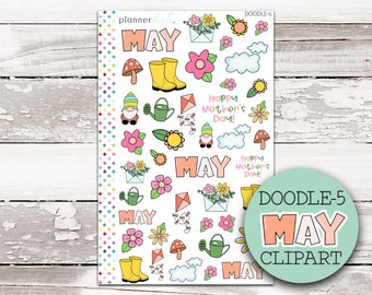 DOODLE-5 || MAY CLIPART