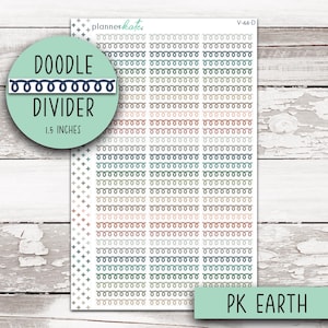 V-44-D || Doodle Dividers for 7x9 Planner - PK Earth