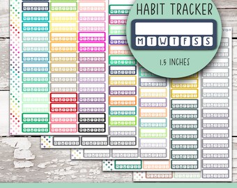 V-13 || INDIVIDUAL HABIT TRACKERS for 7x9 Planner