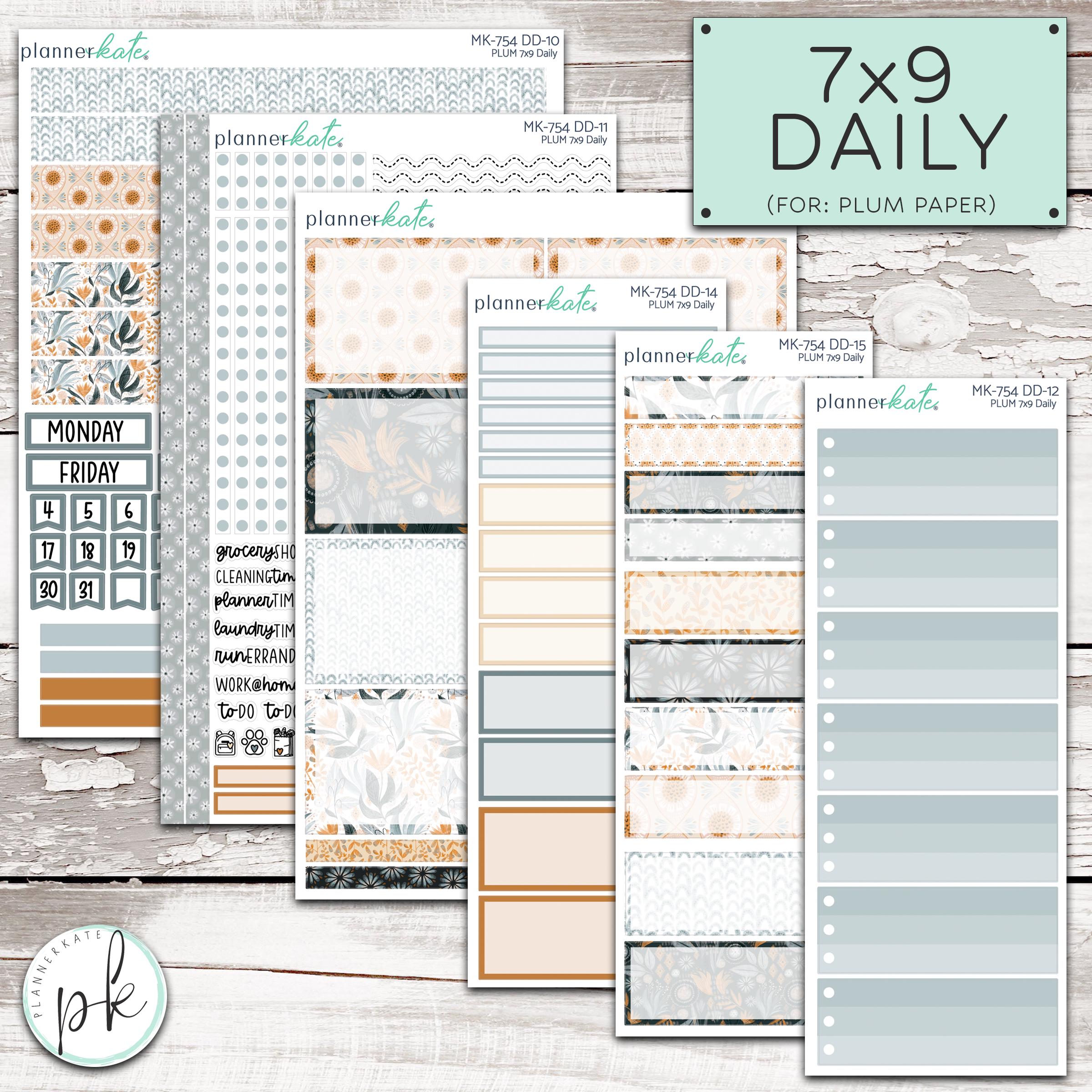 MK-754 PLUM 7x9 DAILY Amber & Ink 7x9 Plum Daily Kit - Etsy New