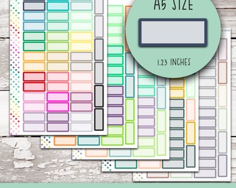 V-17 || A5 Monthly Half Box Labels for Planner