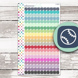I-1007 || BASEBALL Itty Bitty Icon Sticker