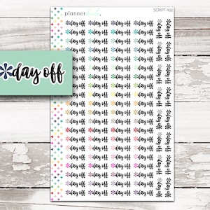 SCRIPT-102 || DAY OFF Planner Stickers