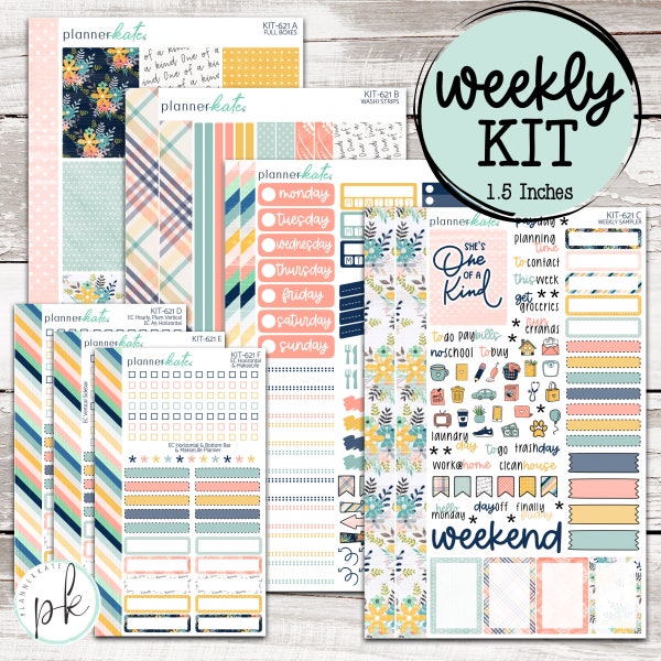 KIT-621 WEEKLY || "One Of A Kind" - Weekly Kit Planner Stickers
