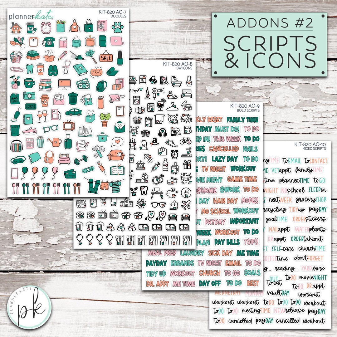 KIT-820 ADD ONS #2 || "fresh Picked" Kit Add Ons - Doodles-icons-script ...