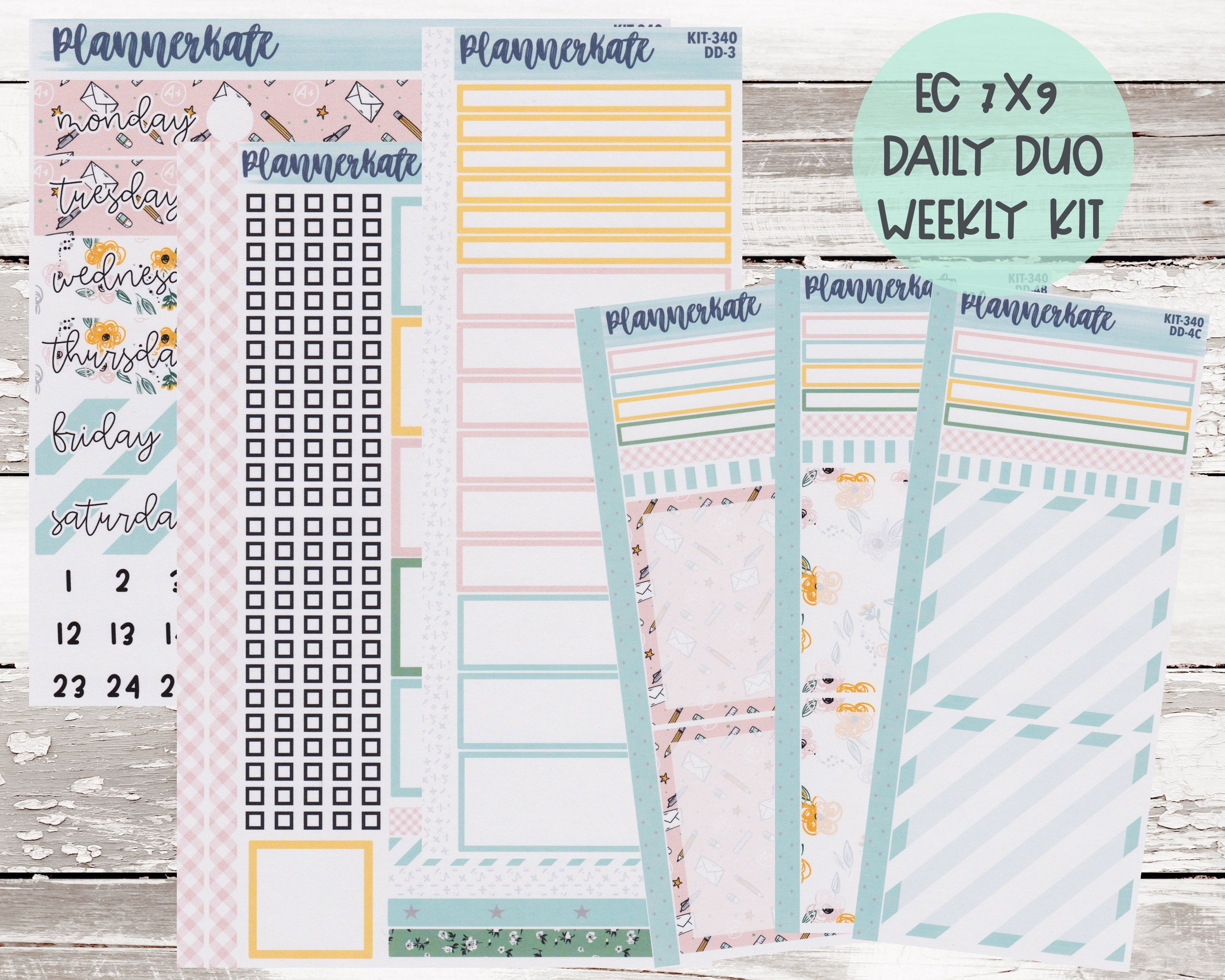 KIT-340 7x9 Daily Duo || "Back To School" Daily Duo Kit Pla…