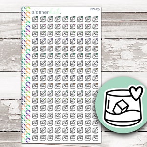 BW-105 || SHORT GLASS Icon Sticker