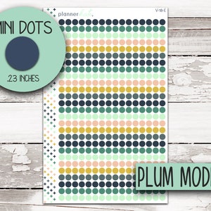 V-18 MINI DOT STICKERS E) Plum Modern