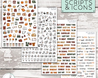 KIT-751 ADD ONS  2     Touchdowns & Turkey  Kit Add Ons - Doodles-Icons-Scripts