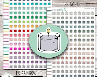 DOODLE-170 || CANDLE / SPA Doodle Planner Stickers