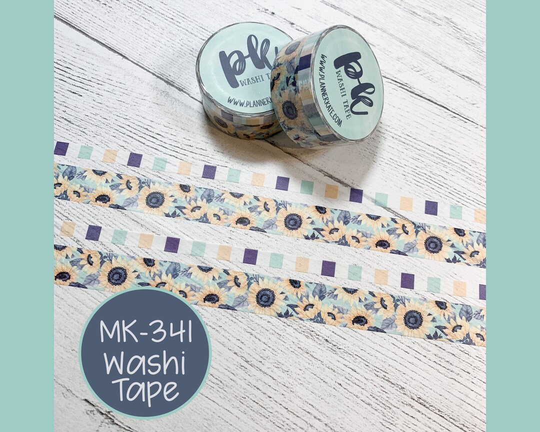 MK341 Washi Tape 15mm & 6mm Set Sunflower Soul Etsy