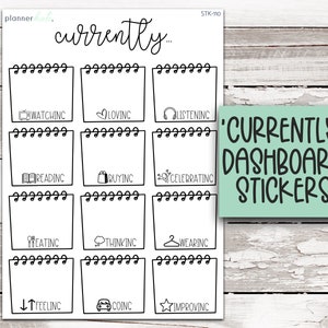 STK-110 || "Currently" Planner Dashboard Stickers
