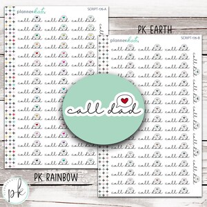 SCRIPT-176 || CALL DAD Planner Stickers