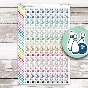 DOODLE-137 || BOWLING Doodle Stickers