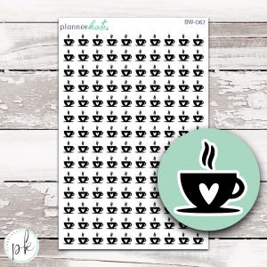 BW-67 || TEA / COFFEE Icon Stickers
