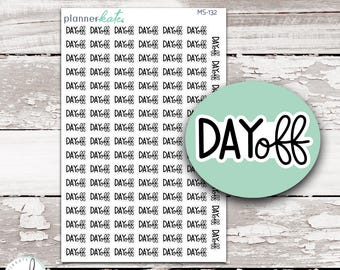 MS-132 || DAY OFF Mixed Script Stickers