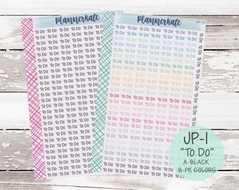 JP-1 || To Do - JenPlans Font Planner Stickers