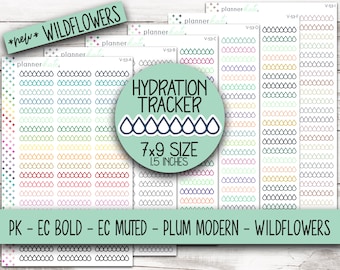 V-53 || HYDRATE Daily Water Tracker Stickers