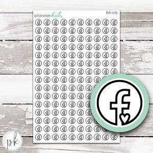 BW-76 || FACEBOOK Icon Sticker