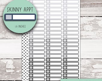 V-5 || Skinny Appt Labels for 7x9 Planner - PK Neutral