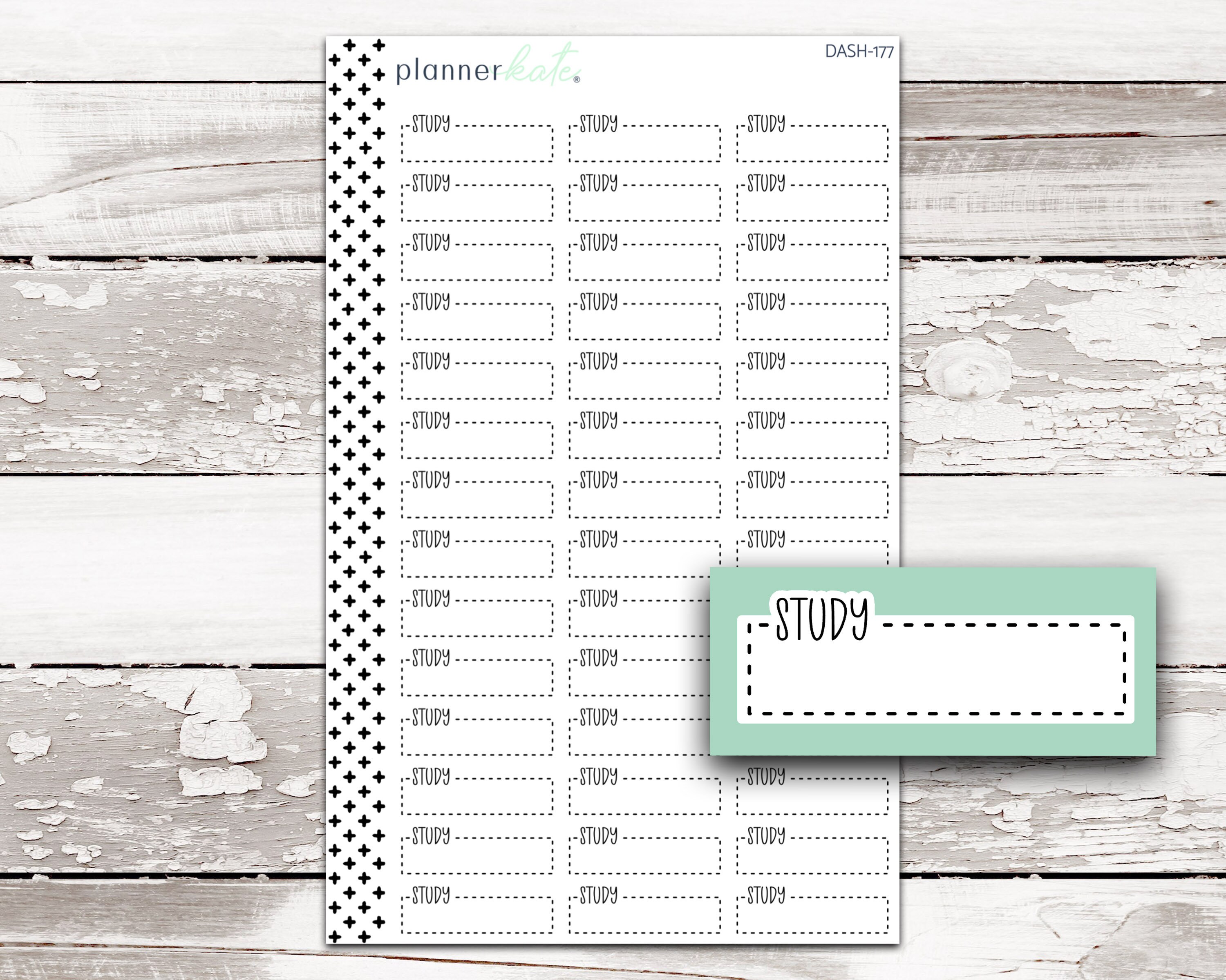 Buy DASH-177 STUDY Dash Quarter Box Planner Stickers Online in India - Etsy
