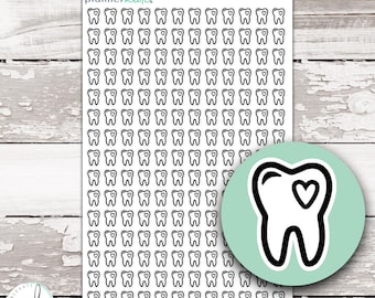 BW-13 || DENTIST / TOOTH Icon Sticker